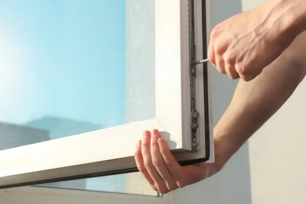 Window installation with wrench - Lindholm Exteriors